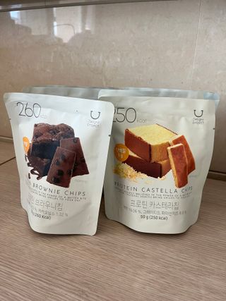신상품) 딜라이트 프로젝트 프로틴  브라우니칩/ 카스테라칩 총 6EA — 5점을 준 리뷰어가 2022년 6월 올린 사용 사진