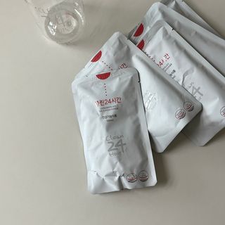 클린24시간 1BOX(5포) + 전용보틀(500ml) — 5점을 준 리뷰어가 2022년 7월 올린 사용 사진