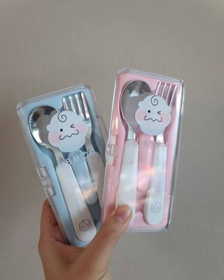 유비맘 스푼포크 케이스 세트 1+1 _컬러랜덤 발송 — 4점을 준 리뷰어가 2020년 12월 올린 사용 사진