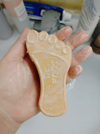 제이제이바이오 닥터풋 허브발비누 — 4점을 준 리뷰어가 2022년 4월 올린 사용 사진
