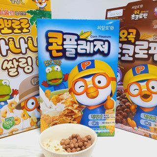 씨알푸드 뽀로로 시리얼 3종 — 5점을 준 리뷰어가 2022년 2월 올린 사용 사진