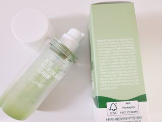 김정문알로에 큐어 큐어 알로에 리프레쉬 젤리 세럼, 큐어 알로에 하이드로 젤리 크림 — 4.5점을 준 리뷰어가 2021년 2월 올린 사용 사진