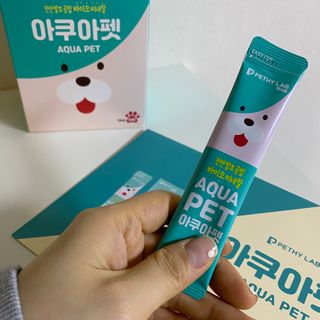 펫시랩 반려견용 액상 프리바이오틱스 아쿠아펫 — 5점을 준 리뷰어가 2021년 1월 올린 사용 사진