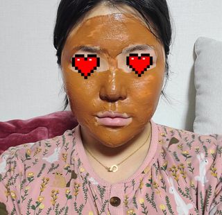 약손명가코스메틱 심결 깨어나는 맑음 팩 — 2.5점을 준 리뷰어가 2021년 3월 올린 사용 사진