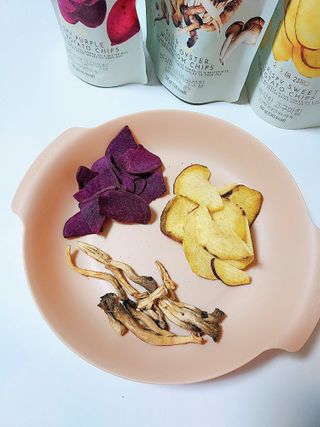 딜라이트 프로젝트 바삭한 원물칩 3종 고구마칩, 자색고구마칩, 느타리버섯칩 [총 6봉지] — 5점을 준 리뷰어가 2022년 3월 올린 사용 사진