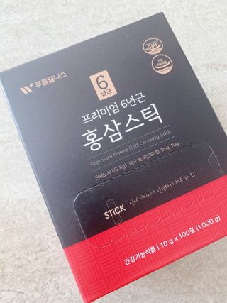 [푸름웰니스] 프리미엄 6년근 홍삼스틱 3mg x 100포 — 5점을 준 리뷰어가 2022년 4월 올린 사용 사진