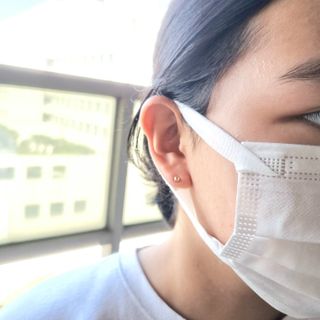 케이퓨리 KF80 덴탈 귀편한 숨쉬기편한 마스크 50매 — 5점을 준 리뷰어가 2022년 10월 올린 사용 사진