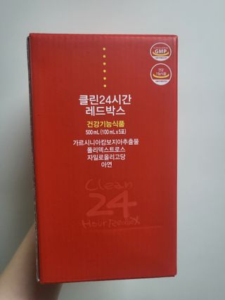 클린24시간 레드박스 1BOX(5포) + 전용보틀(500ml) — 5점을 준 리뷰어가 2024년 2월 올린 사용 사진
