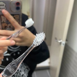 치과에서 쓰는 치약 _ 라벨제로 저불소 꼬마, 키즈, 유아, 베이비, 주니어 안전한 어린이치약 — 5점을 준 리뷰어가 2023년 1월 올린 사용 사진