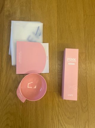 [유니프] 헤어 샤이니 핑크 컬러 트리트먼트240g — 3.5점을 준 리뷰어가 2023년 10월 올린 사용 사진