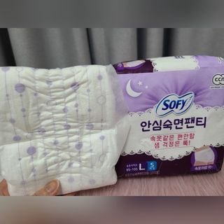 LG유니참 쏘피SOFY [SOFY] 안심숙면팬티 리뉴얼 — 5점을 준 리뷰어가 2021년 3월 올린 사용 사진