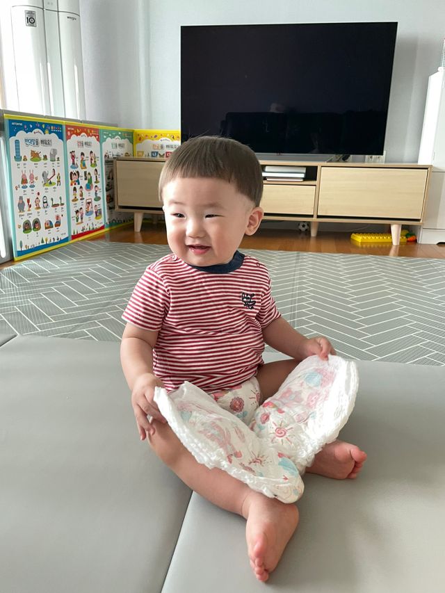 킨도 프리미엄 에어드라이v2 팬티형 기저귀 리뷰 사진