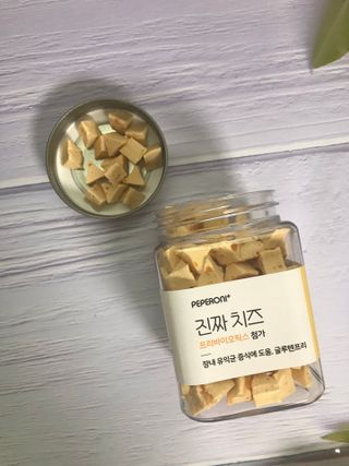 페페로니 진짜 프리바이오틱스 치즈+치즈고구마 180g+180g — 4.5점을 준 리뷰어가 2021년 7월 올린 사용 사진