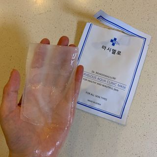 닥터마시멜로 닥터마스멜로 마블러스 아쿠아 클리닉 마스크 — 5점을 준 리뷰어가 2021년 2월 올린 사용 사진