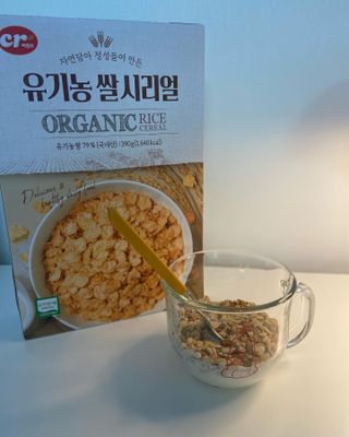 씨알푸드 유기농 쌀 시리얼 390g + 갓 구운 유기농 발아통곡물 150g — 4점을 준 리뷰어가 2022년 1월 올린 사용 사진