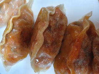 삼양냉동 [삼양] 얇은피불닭왕교자+얇은피까르보불닭왕교자 총4팩 — 5점을 준 리뷰어가 2021년 2월 올린 사용 사진