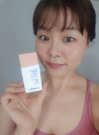 키노닉스 로지 톤업 선밀크 — 5점을 준 리뷰어가 2021년 8월 올린 사용 사진