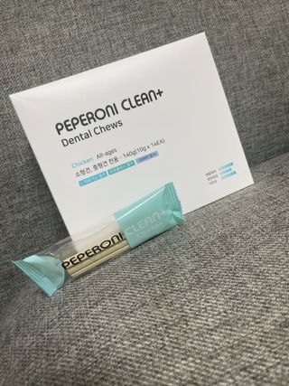 페페로니 클린플러스 덴탈치킨껌 10g x 14p — 5점을 준 리뷰어가 2021년 7월 올린 사용 사진