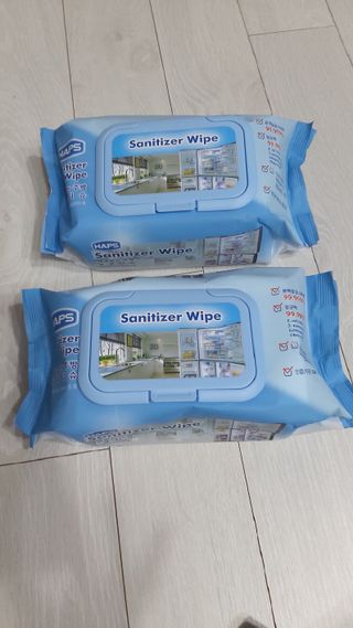 햅스 세균없는 주방 대형 2팩, HAPS sanitizer wipe — 5점을 준 리뷰어가 2021년 12월 올린 사용 사진
