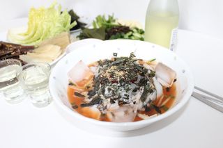 마라도푸드 포항 구룡포 햇 과메기 야채세트 마라도회식당 꽁치 — 5점을 준 리뷰어가 2023년 10월 올린 사용 사진