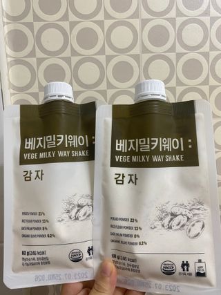 클린24시간 베지밀키웨이 감자 쉐이크 1세트 (5개) — 5점을 준 리뷰어가 2022년 9월 올린 사용 사진