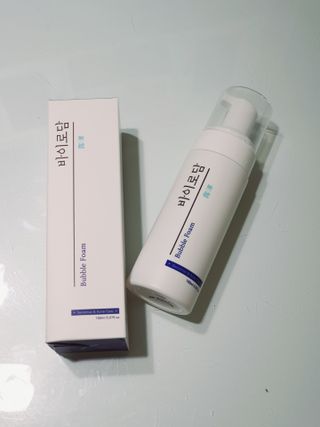 [바이로담] 저자극 약산성버블 폼 폼클렌징 150ml — 5점을 준 리뷰어가 2021년 4월 올린 사용 사진