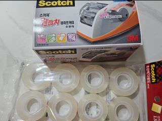 3M 스카치 원터치 테이프 디스펜서 커터기 오렌지/블랙 + 초강력 다용도 테이프 8매 — 5점을 준 리뷰어가 2024년 3월 올린 사용 사진