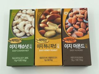 짜먹는 이지견과 짜먹는 이지아몬드, 짜먹는 이지허니피넛, 짜먹는 이지캐슈넛 각 10g X  10포 — 5점을 준 리뷰어가 2021년 1월 올린 사용 사진