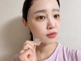 쿠피 피디알엔 연어 더마 페이셜 마스크 — 5점을 준 리뷰어가 2021년 11월 올린 사용 사진
