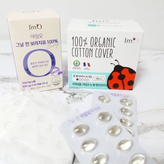 아임오 그날 전 보라지유 100퍼센트 + 아임오 유기농 순면 롱 팬티라이너 20P + 쿠폰북 — 5점을 준 리뷰어가 2021년 7월 올린 사용 사진