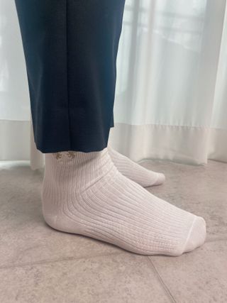 [사이즈가 있는 양말 필로이] 남/여 골지 발목 양말 4족 세트 남【S, M, L, XL】여【S, M, L】_컬러 랜덤 — 5점을 준 리뷰어가 2022년 6월 올린 사용 사진