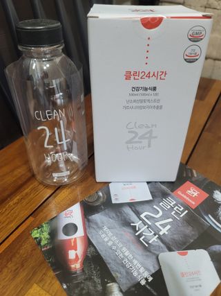 클린24시간 1BOX(5포) + 전용보틀(500ml) — 5점을 준 리뷰어가 2022년 11월 올린 사용 사진