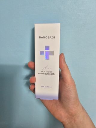 바노바기 코스메틱 바노바기 밀크씨슬 리페어 시카 선스크린 플러스 50ml — 5점을 준 리뷰어가 2023년 3월 올린 사용 사진