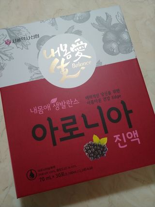 서울약사신협_내몸애생발란스아로니아_70ml x 30포 — 5점을 준 리뷰어가 2021년 7월 올린 사용 사진