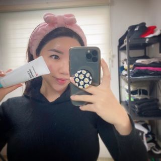 리더스코스메틱 리더스 카밍 바이오틱스 크림 마스크 — 5점을 준 리뷰어가 2021년 3월 올린 사용 사진