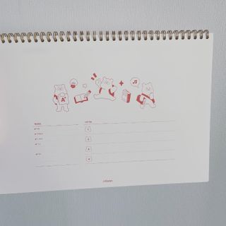 리훈 곰부 체크리스트+ 곰부 리무버블스티커 1장 — 5점을 준 리뷰어가 2021년 5월 올린 사용 사진