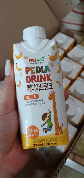 메디웰 페디아드링크 미니 바나나맛 — 5점을 준 리뷰어가 2021년 7월 올린 사용 사진