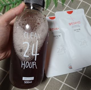 클린24시간 1BOX(5포) + 전용보틀(500ml) — 5점을 준 리뷰어가 2022년 10월 올린 사용 사진