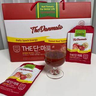 제이제이바이오 더단마토 프리미엄주스 100ml 30팩입 - 무설탕 스테비아 토마토즙 — 5점을 준 리뷰어가 2021년 11월 올린 사용 사진
