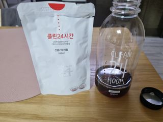클린24시간 1BOX(5포) + 전용보틀(500ml) — 3점을 준 리뷰어가 2022년 10월 올린 사용 사진