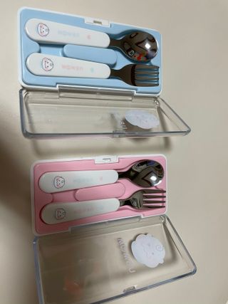 유비맘 스푼포크 케이스 세트 1+1 _컬러랜덤 발송 — 5점을 준 리뷰어가 2021년 3월 올린 사용 사진