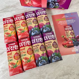 [롯데칠성] 야채듬뿍 더'진한 [롯데칠성] 야채는 이제 COLORFULL! 야채듬뿍  더 진한 레드 4개 +퍼플 4개 (총 8개) — 5점을 준 리뷰어가 2023년 6월 올린 사용 사진