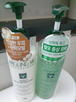 어라운드미 [어라운드 미] 탈모 증상 완화 스칼프 샴푸 + 두피 영양 공급 트리트먼트 — 5점을 준 리뷰어가 2021년 7월 올린 사용 사진