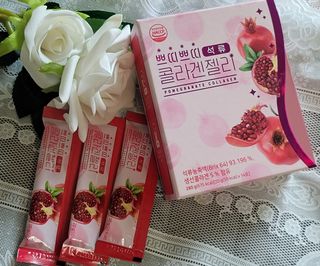 헬스업_쁘띠쁘띠석류콜라겐젤리_20g x 14포 — 4점을 준 리뷰어가 2021년 2월 올린 사용 사진