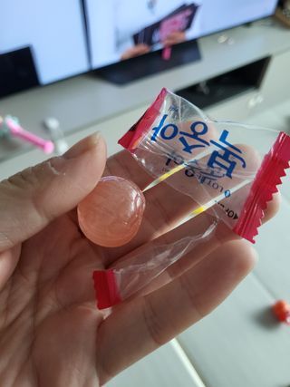 청포도캔디 복숭아캔디 — 5점을 준 리뷰어가 2022년 11월 올린 사용 사진