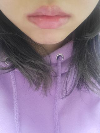 [후르디아] 올리브영 꿀과즙 립밤 2종 (블루베리/석류) — 5점을 준 리뷰어가 2022년 1월 올린 사용 사진