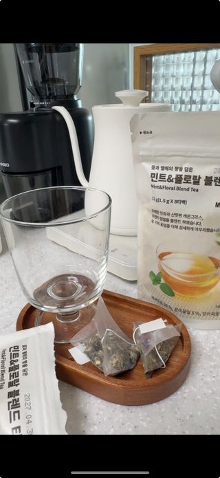 릴스 [무인양품] 꽃과 열매의 향을 담은 민트&플로랄 블렌드 티(2개제공) — 5점을 준 리뷰어가 2025년 7월 올린 사용 사진