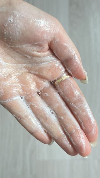 스킨큐어 산다화 울트라 젠틀 약산성 세안제 — 5점을 준 리뷰어가 2023년 3월 올린 사용 사진