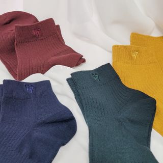 [사이즈가 있는 양말 필로이] 남/여 골지 발목 양말 4족 세트 남【S, M, L, XL】여【S, M, L】_컬러 랜덤 — 5점을 준 리뷰어가 2022년 6월 올린 사용 사진