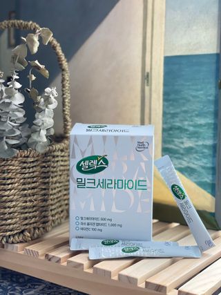 셀렉스스포츠 셀렉스 밀크세라마이드 저분자피쉬콜라겐 28포 X 1박스 — 4.5점을 준 리뷰어가 2021년 6월 올린 사용 사진